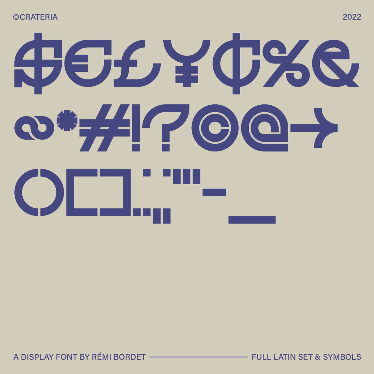 Crateria Display Font - foxrockettstudio