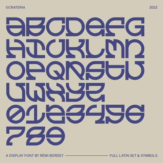 Crateria Display Font - foxrockettstudio