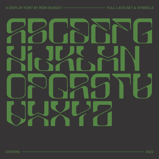 Hydra Display Font - foxrockettstudio