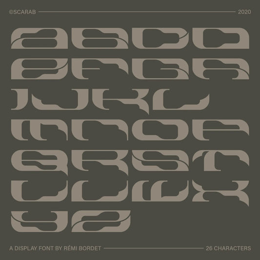Scarab Display Font - foxrockettstudio