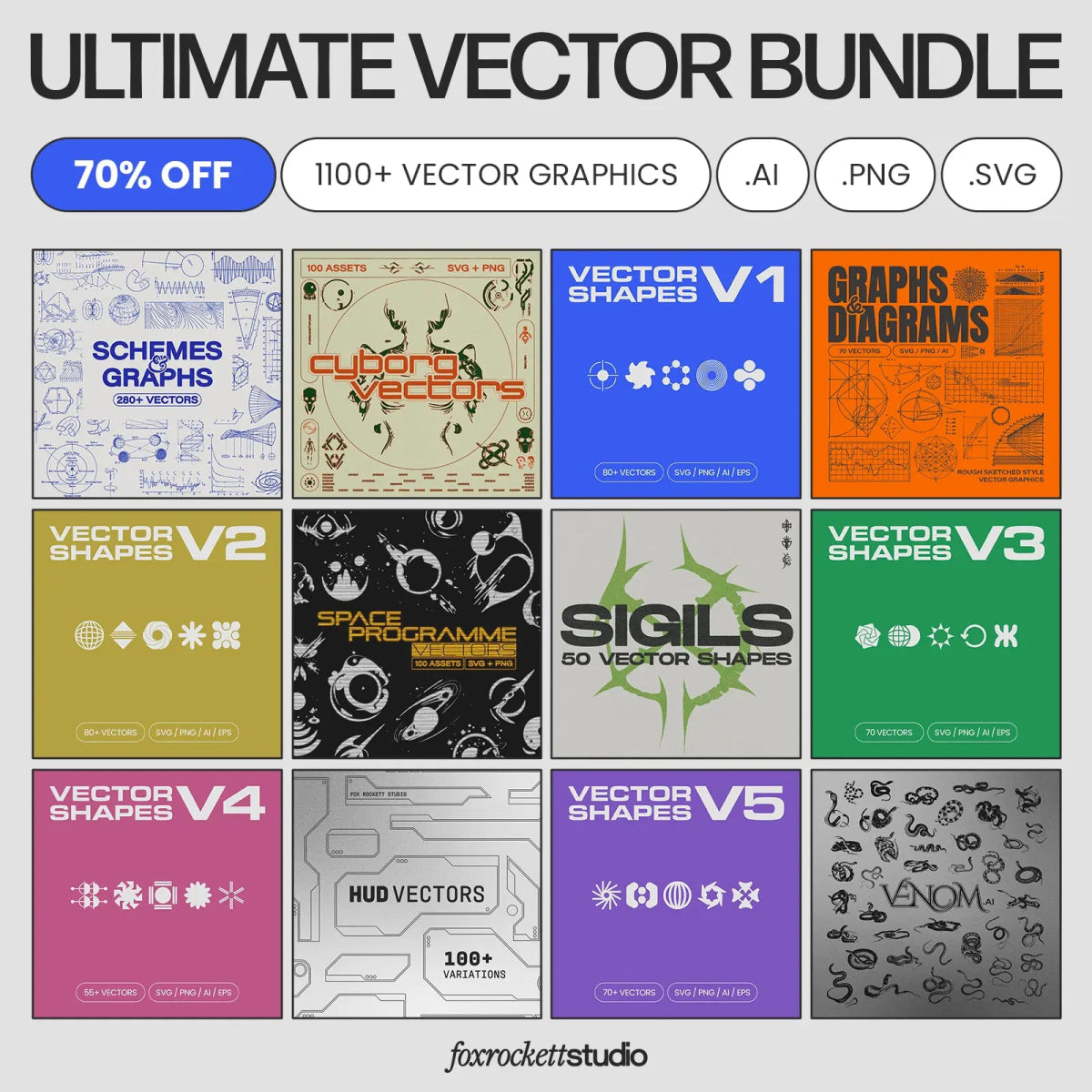 Ultimate Vector Bundle - 1100+ Assets 70% Off - foxrockettstudio