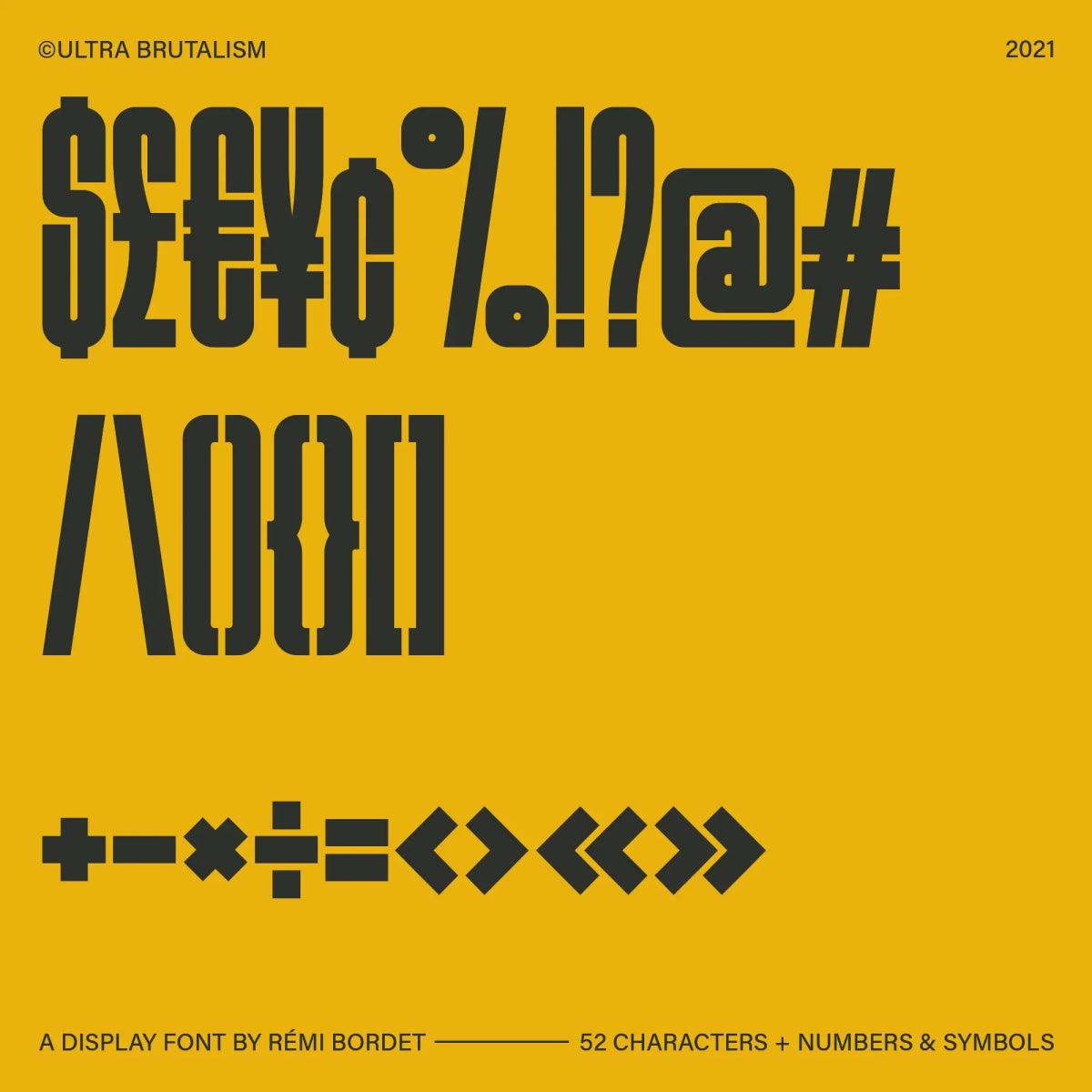 Ultra Brutalism Display Font - foxrockettstudio