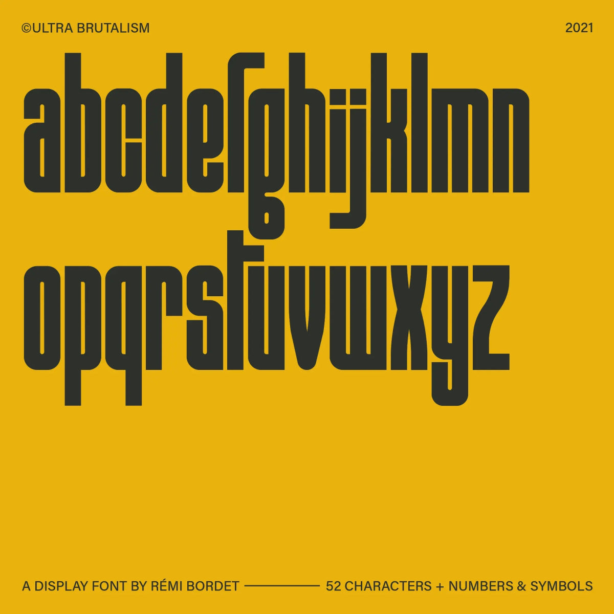 Ultra Brutalism Display Font - foxrockettstudio