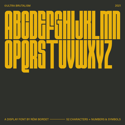 Ultra Brutalism Display Font - foxrockettstudio