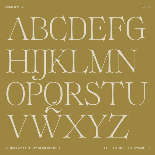 Valkyria Display Font - foxrockettstudio