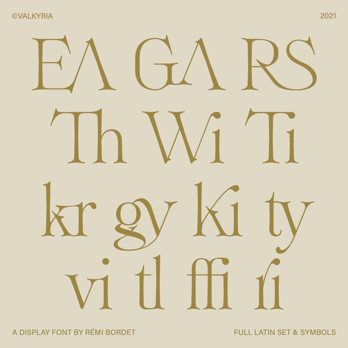 Valkyria Display Font - foxrockettstudio
