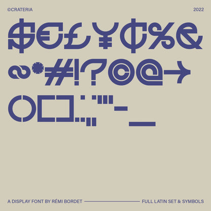 Crateria Display Font - foxrockettstudio