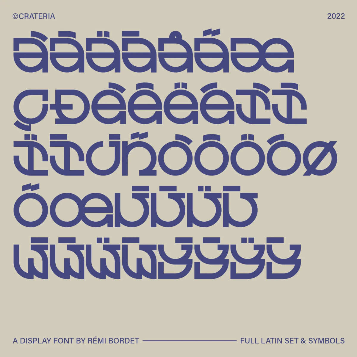 Crateria Display Font - foxrockettstudio