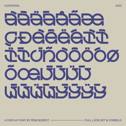 Crateria Display Font - foxrockettstudio