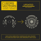 Cyborg Vectors – Sci - fi Robotic Elements & Icons - foxrockettstudio