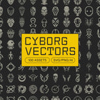 Cyborg Vectors – Sci - fi Robotic Elements & Icons - foxrockettstudio
