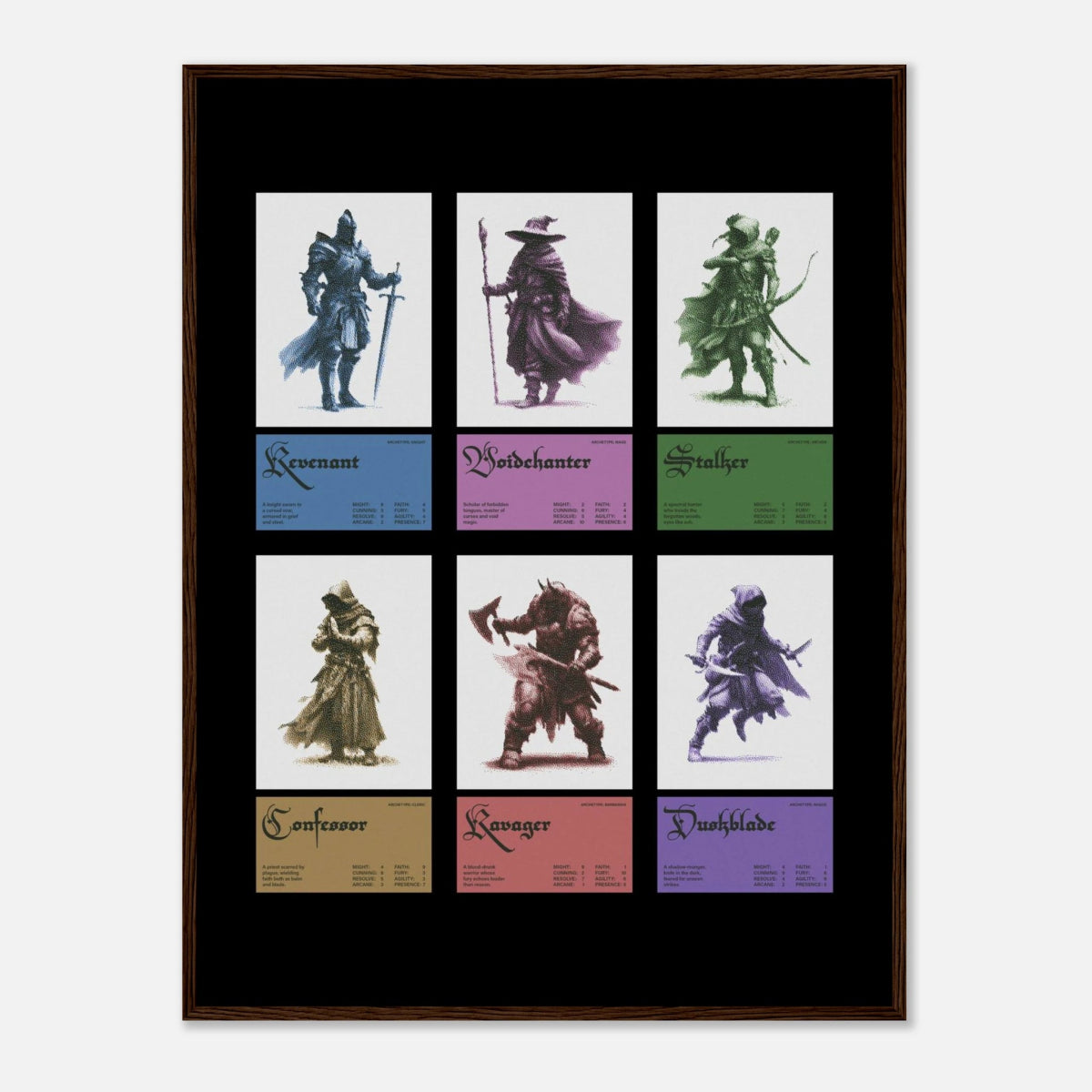 Dark Fantasy Cards - Art Print - foxrockettstudio
