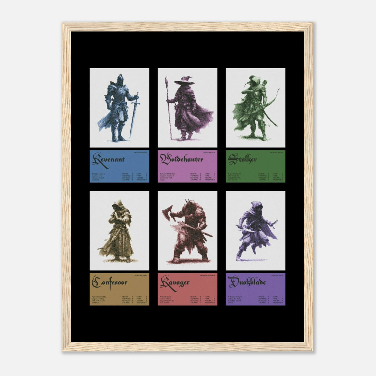 Dark Fantasy Cards - Art Print - foxrockettstudio