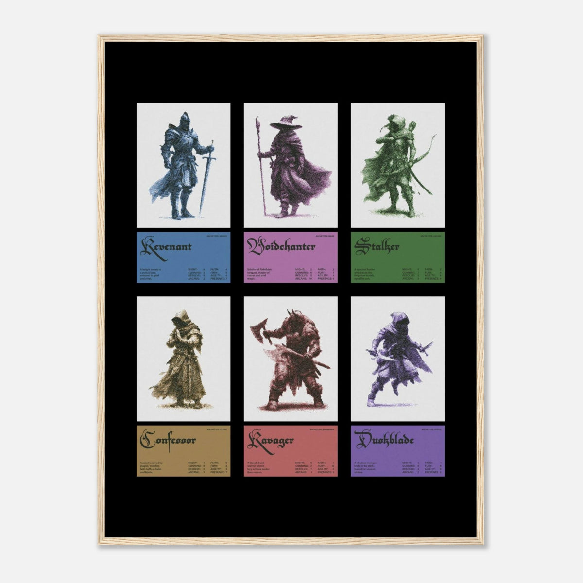 Dark Fantasy Cards - Art Print - foxrockettstudio