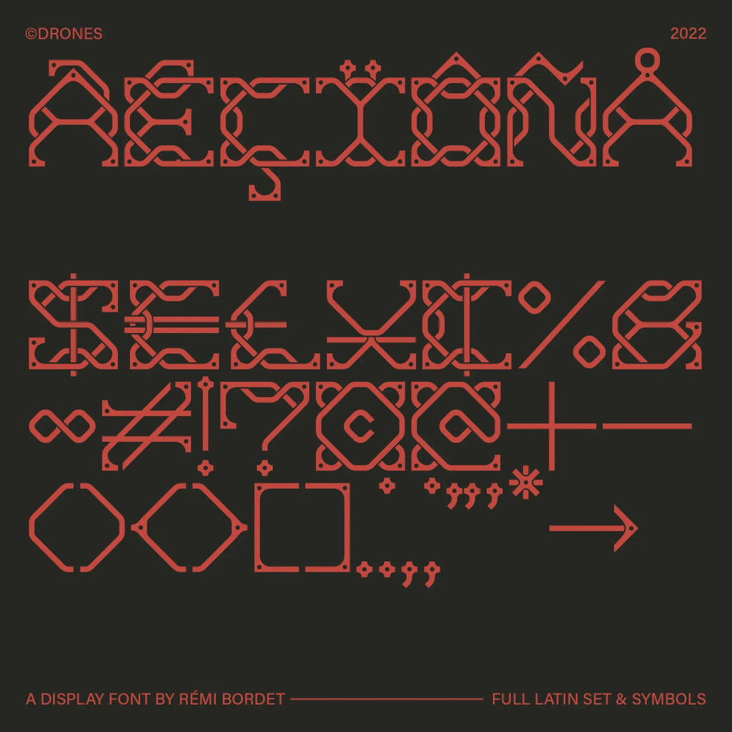Drones Display Font - foxrockettstudio