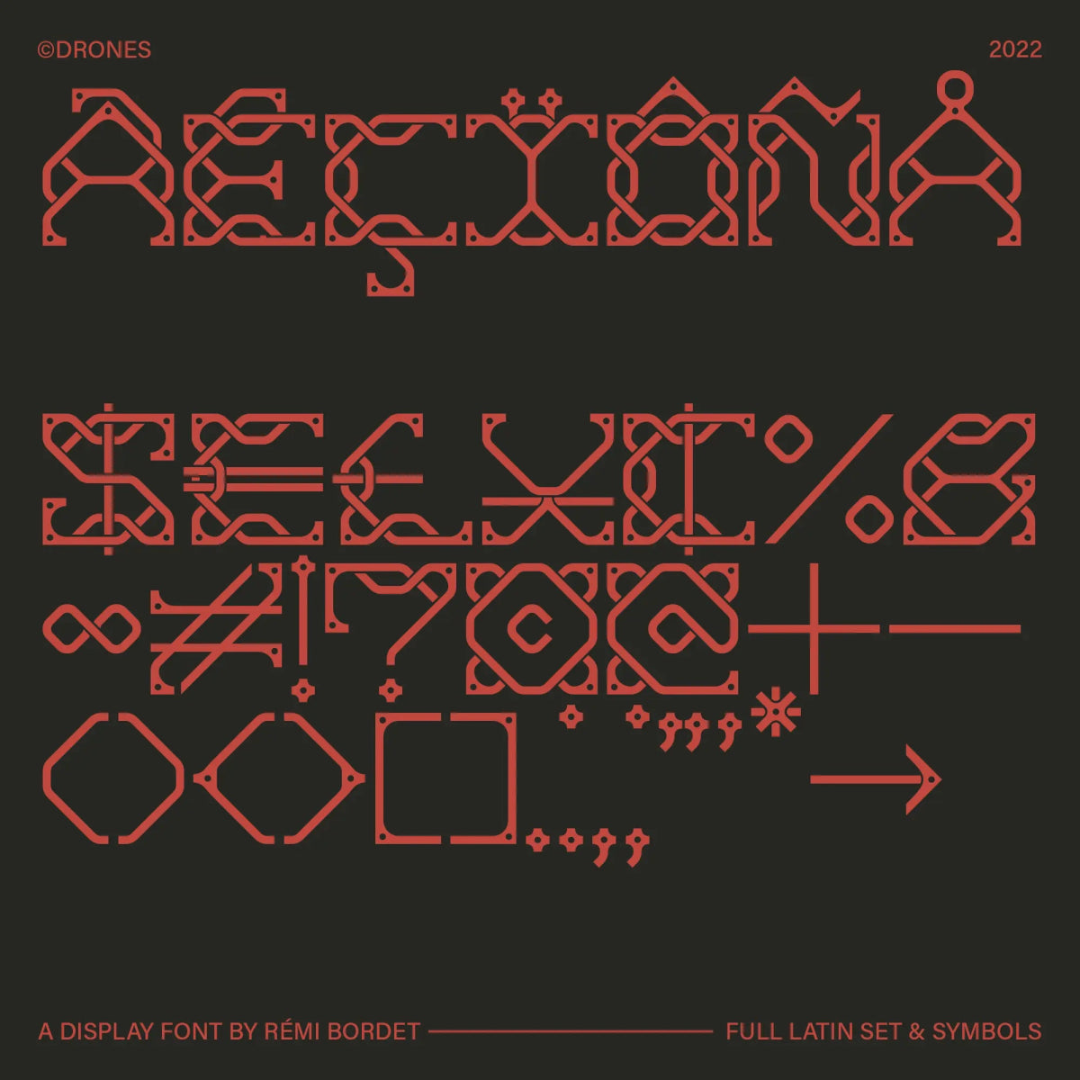 Drones Display Font - foxrockettstudio