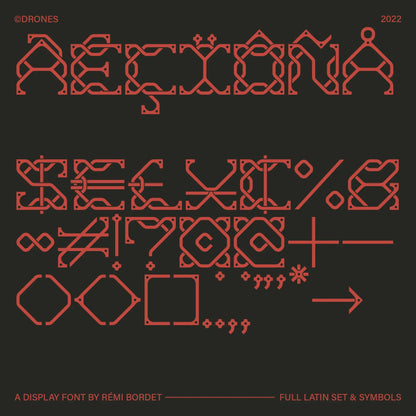 Drones Display Font - foxrockettstudio