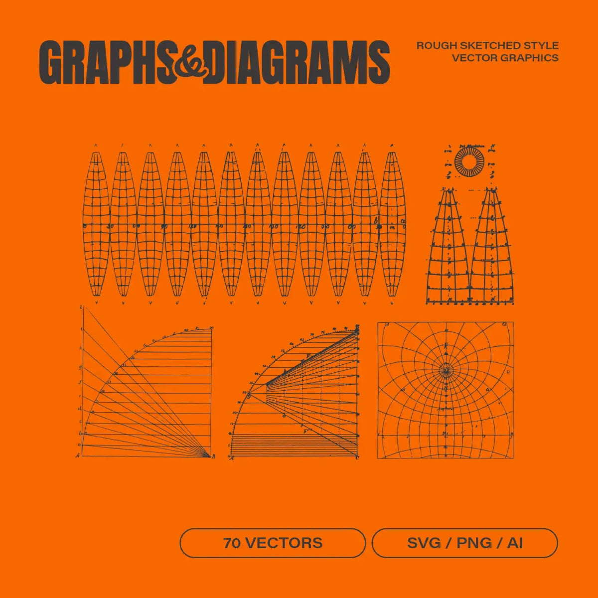 Graphs & Diagrams Vector Pack - foxrockettstudio