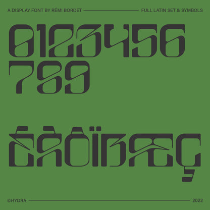 Hydra Display Font - foxrockettstudio