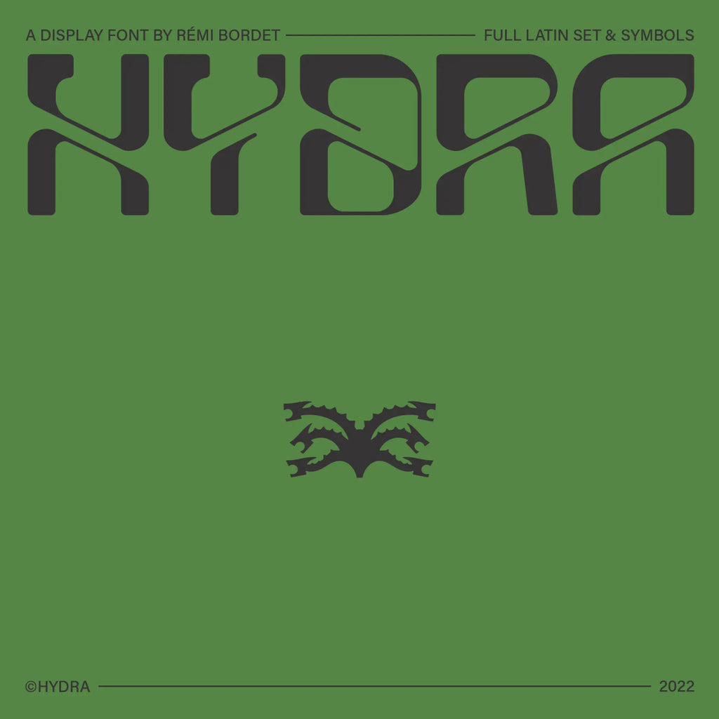 Hydra Display Font - foxrockettstudio