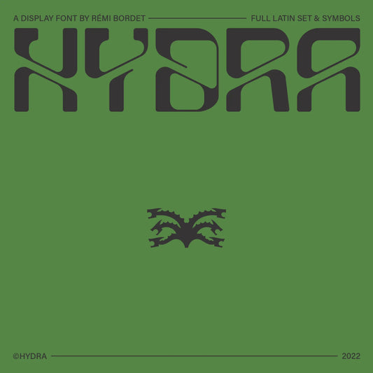 Hydra Display Font - foxrockettstudio