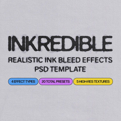 INKREDIBLE® - Ink Bleed Effects Photoshop Template - foxrockettstudio