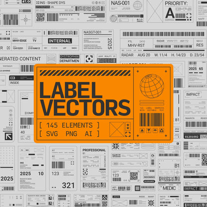 Label Vectors - foxrockettstudio