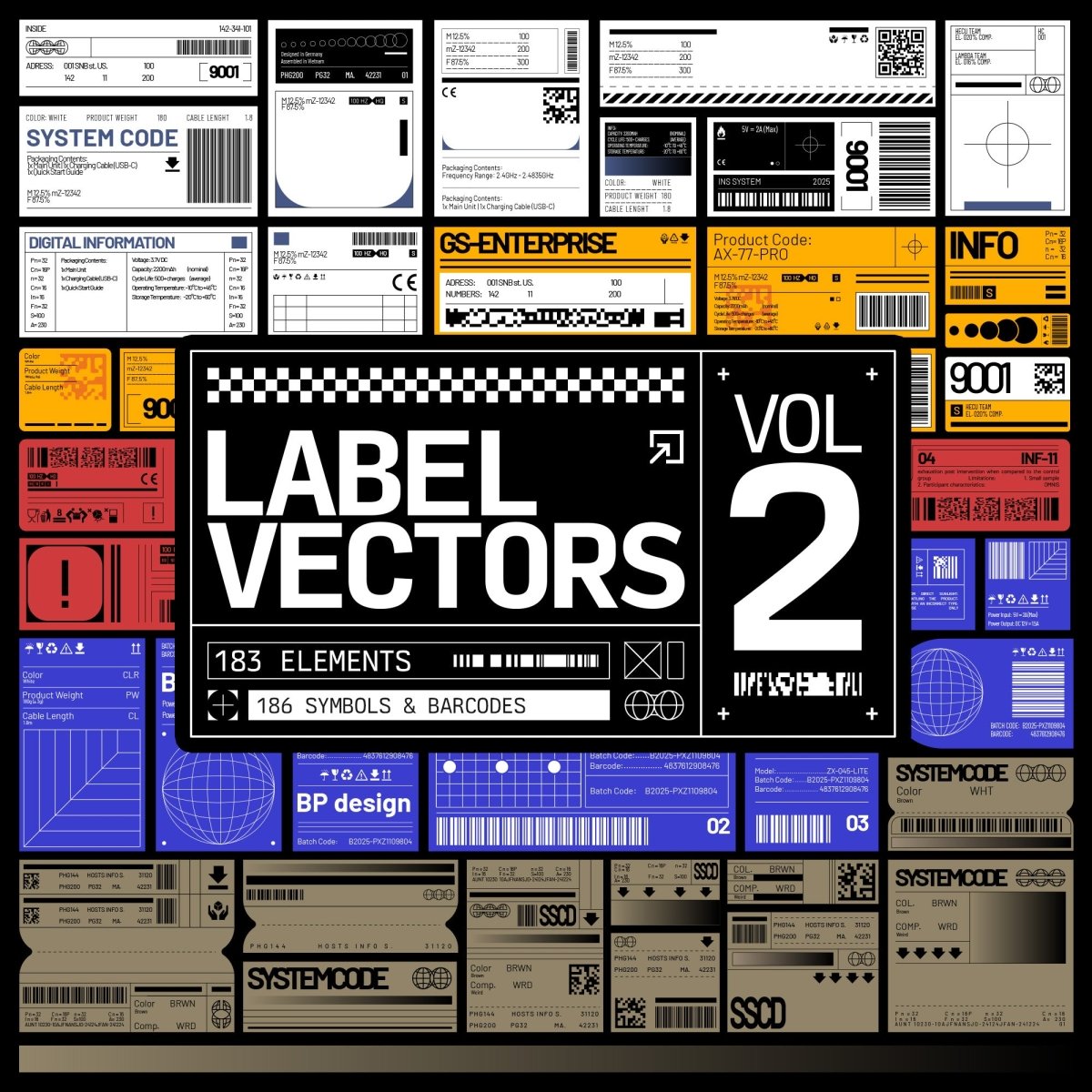Label Vectors Vol.2 – Fox Rockett Studio