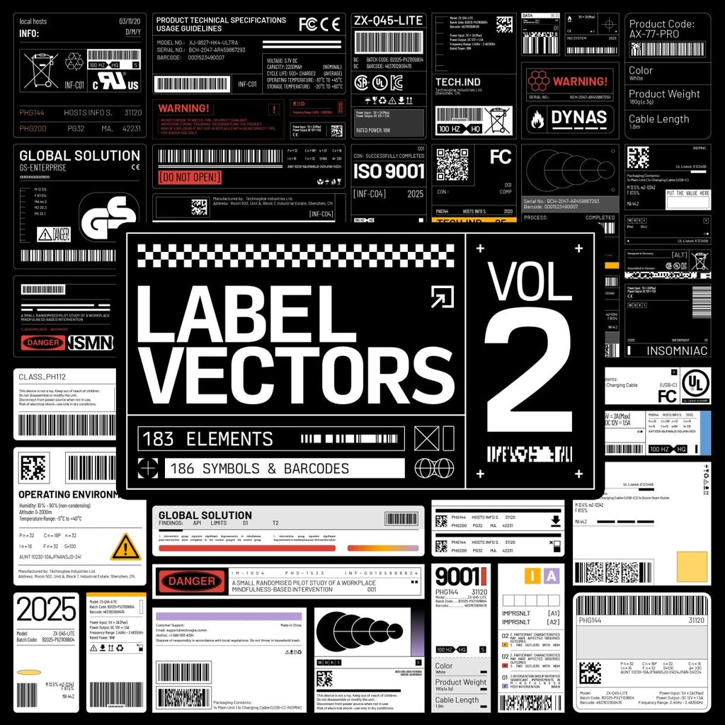 Label Vectors Vol.2 - Fox Rockett Studio