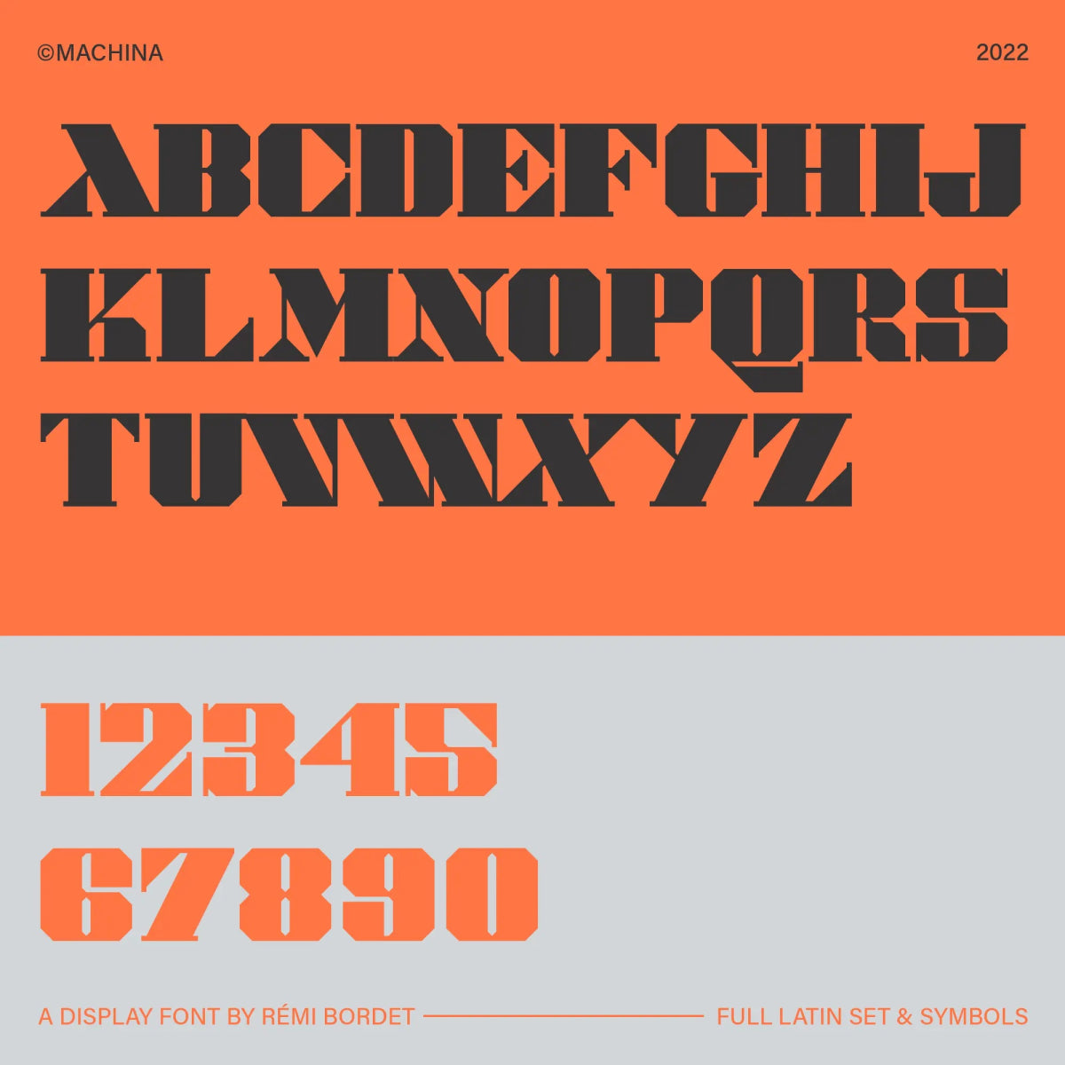 Machina Display Font - foxrockettstudio