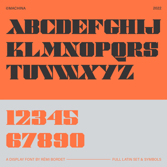 Machina Display Font - foxrockettstudio