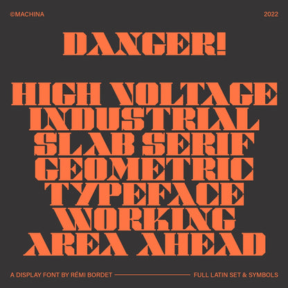 Machina Display Font - foxrockettstudio