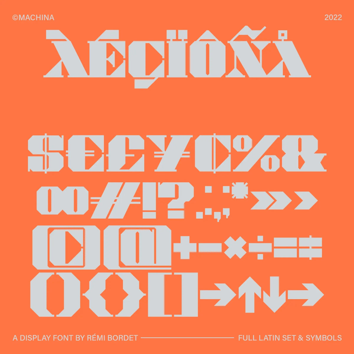 Machina Display Font - foxrockettstudio