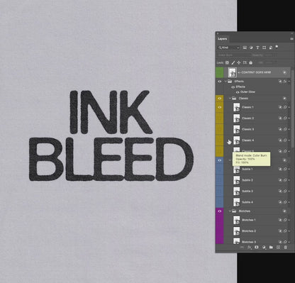 INKREDIBLE® - Ink Bleed Effects Photoshop Template