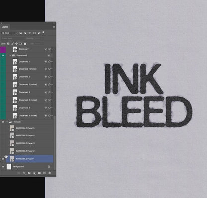 INKREDIBLE® - Ink Bleed Effects Photoshop Template