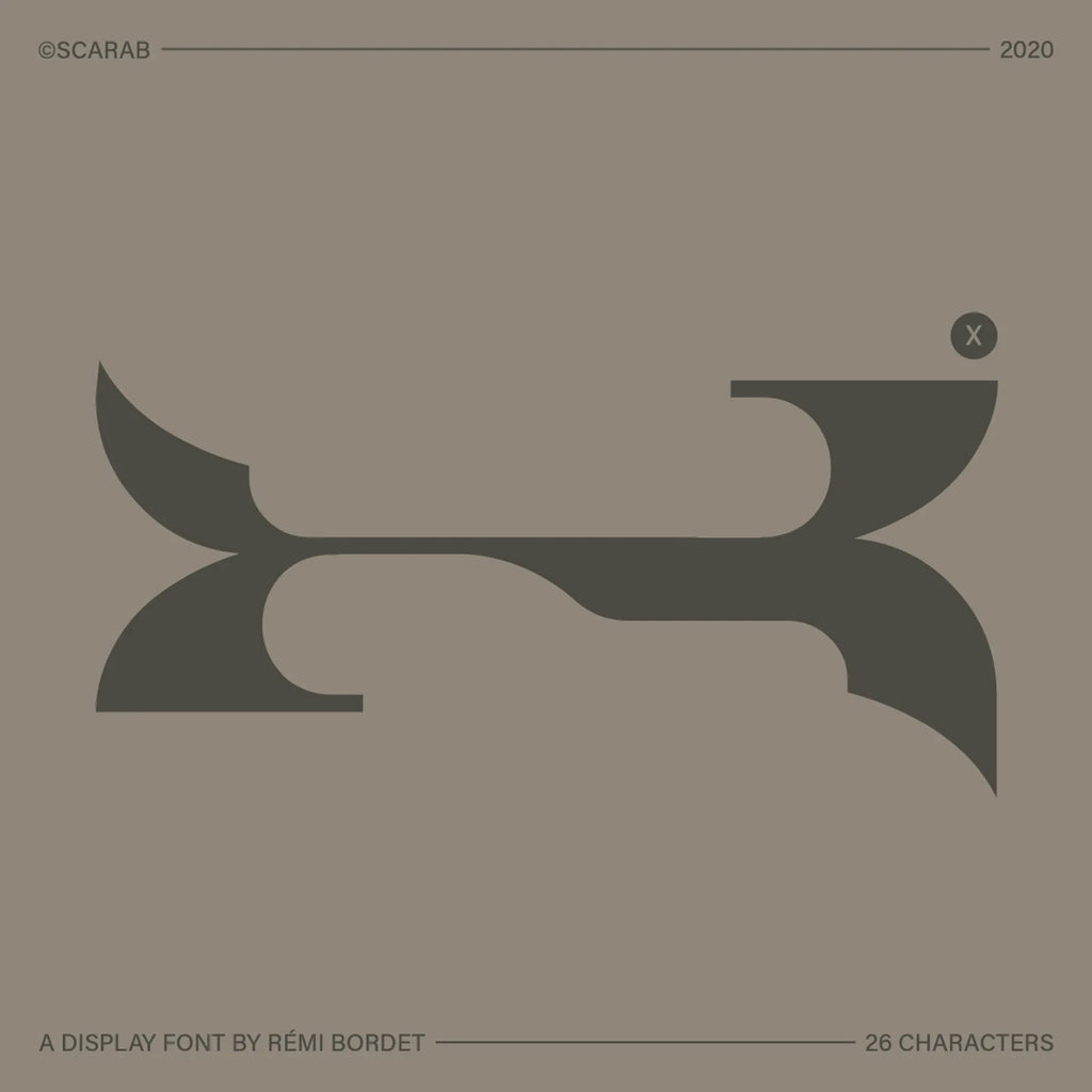 Scarab Display Font - foxrockettstudio