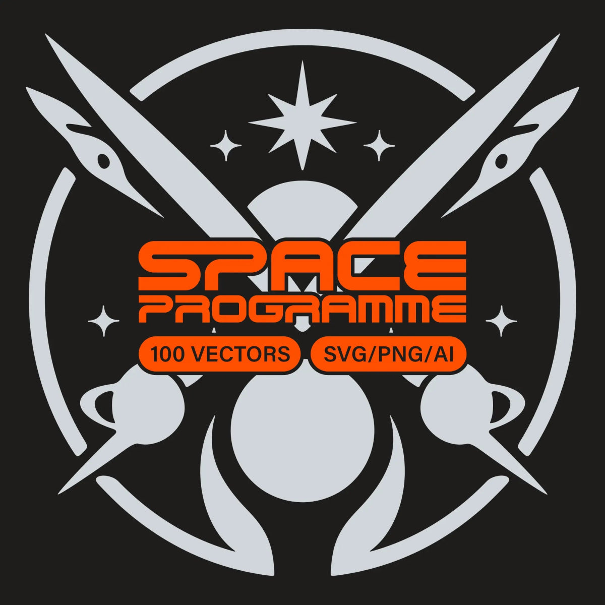 Space Programme Vectors – Sci - fi / Astronomy Themed Icons - foxrockettstudio