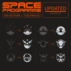Space Programme Vectors – Sci - fi / Astronomy Themed Icons - foxrockettstudio