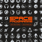 Space Programme Vectors – Sci - fi / Astronomy Themed Icons - foxrockettstudio