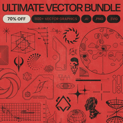 Ultimate Vector Bundle 70% Off - 1100+ Elements - foxrockettstudio