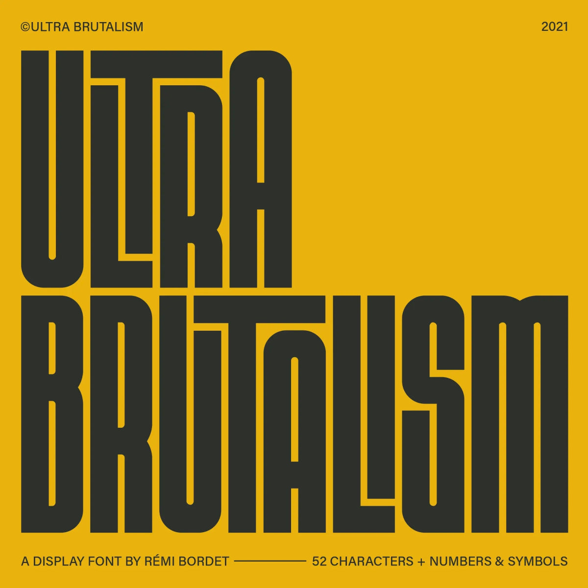 Ultra Brutalism Display Font - foxrockettstudio