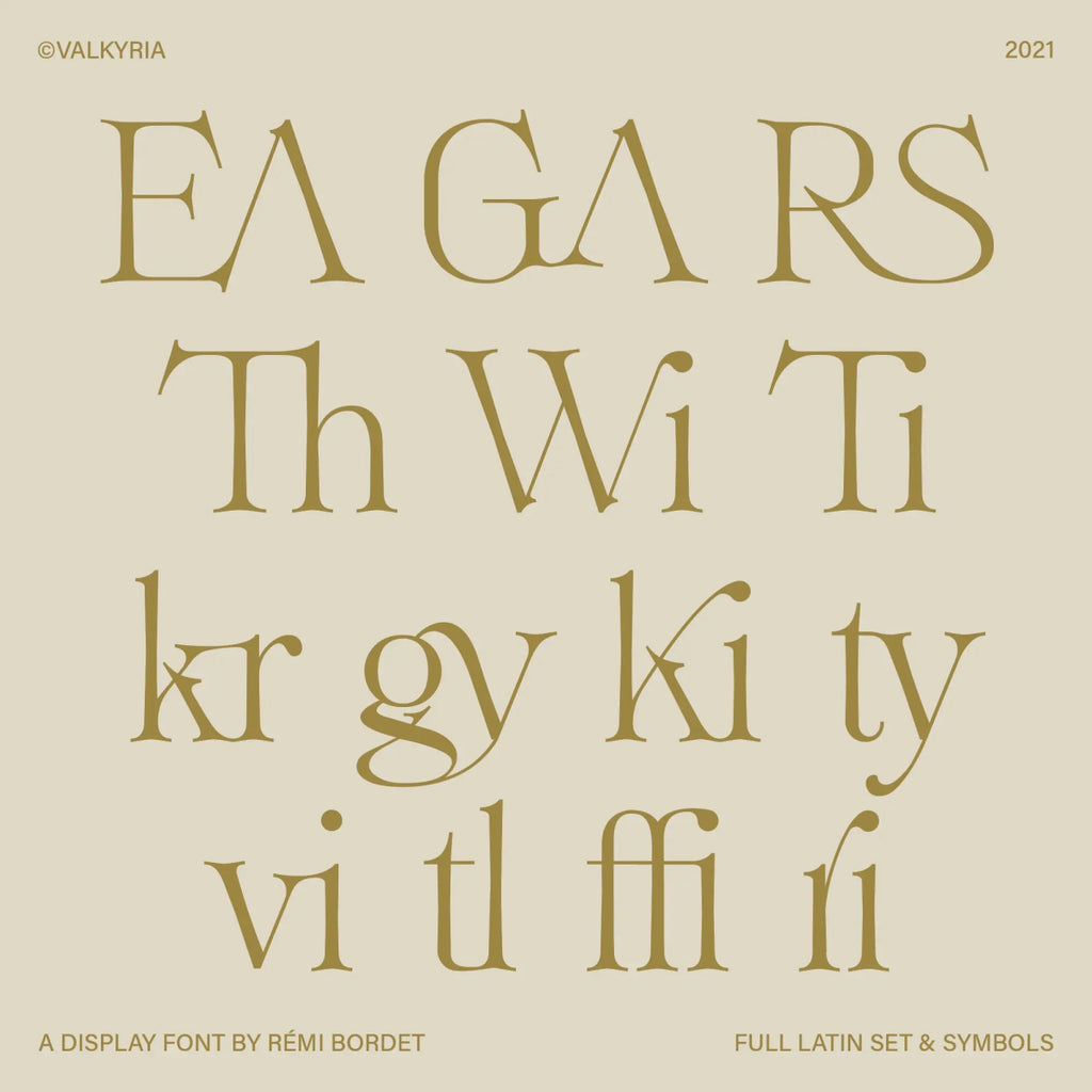 Valkyria Display Font - foxrockettstudio