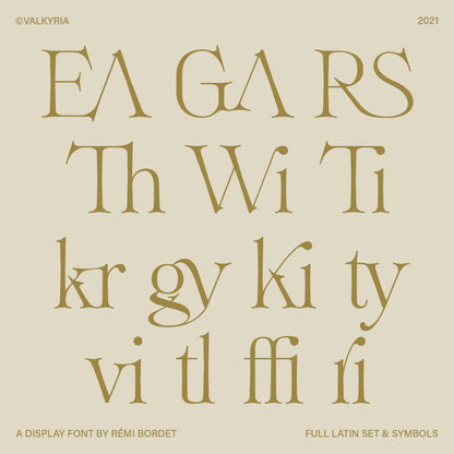 Valkyria Display Font - foxrockettstudio