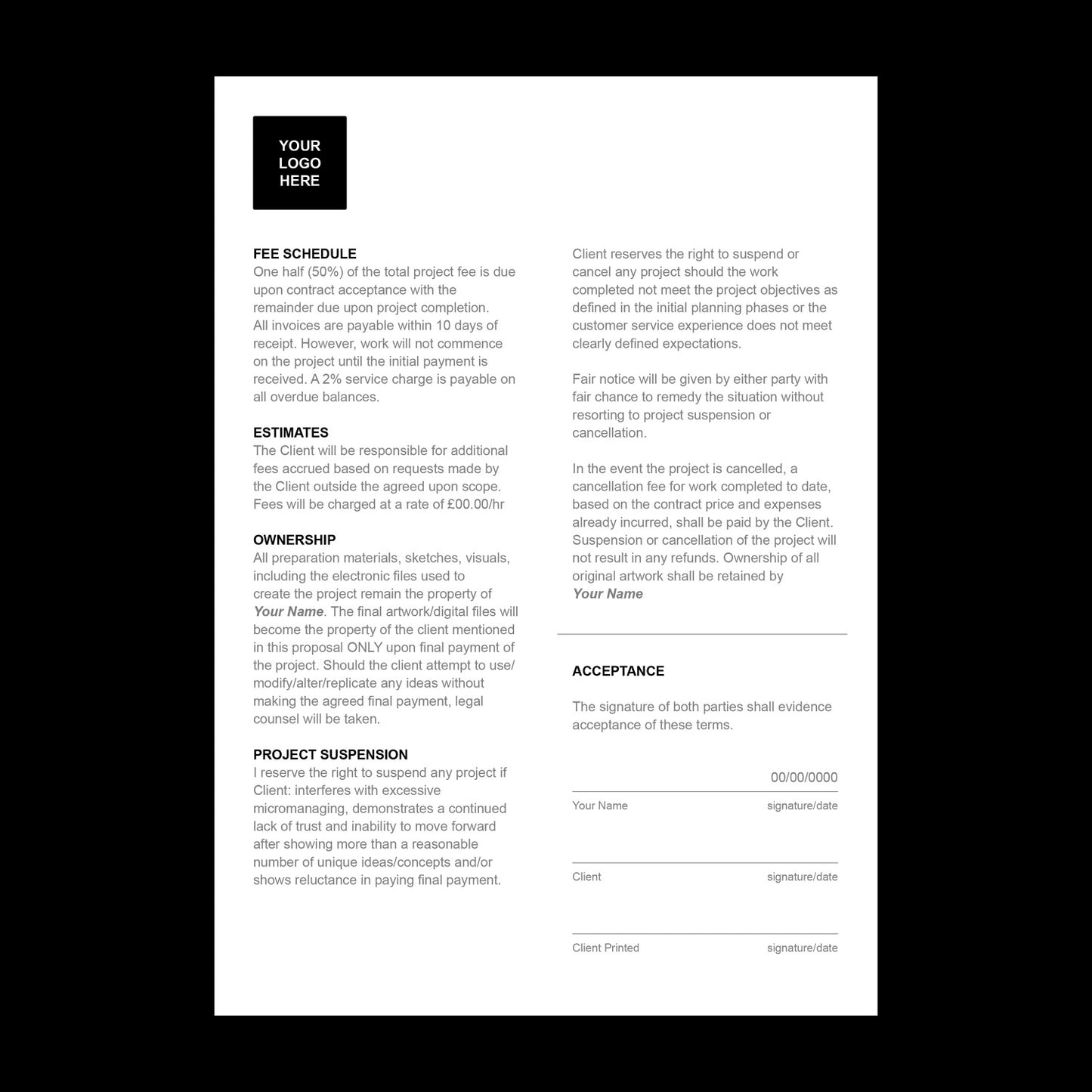 FREE Client Contract Template